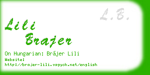 lili brajer business card