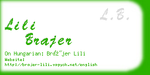 lili brajer business card